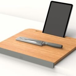 Bamboe snijplank met tablet houder
