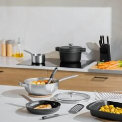 Alternative view of Wokpan met deksel Leo Graphite 28cm RVS